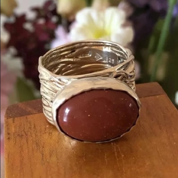 RARE Silpada Sterling Silver Sparkling Sandstone Ring R1144 Size 7 - Picture 6 of 10